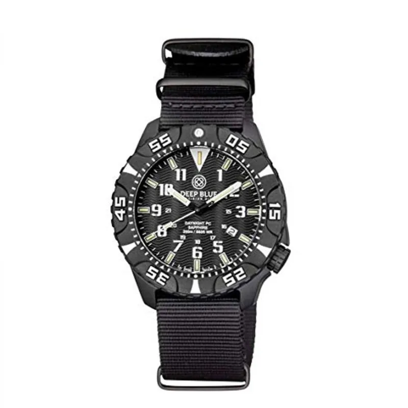 Deep Blue Daynight Diver Tritium White made by Watch2Day