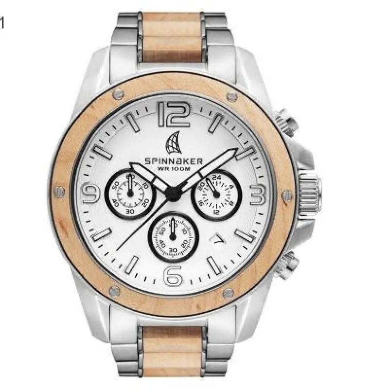Refurbished Spinnaker Vessel Wood Chronograph | SP-5027-11 sold by Watch2Day