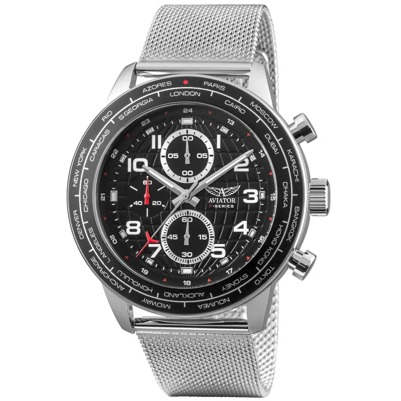 Aviator AVW79886G407 Heren Horloge 46mm made by Watch2Day
