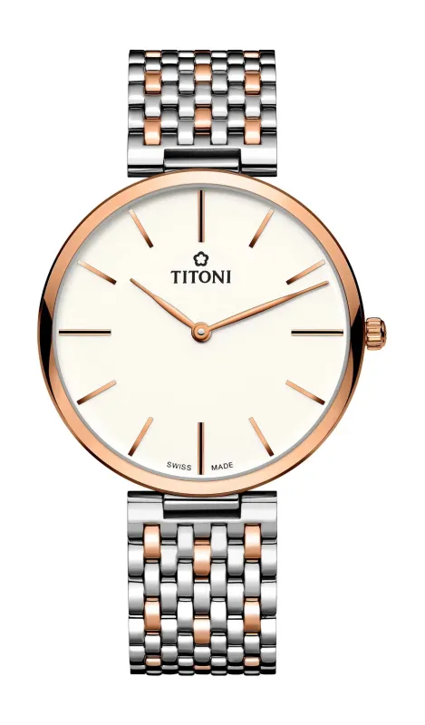 Titoni TQ52718SRG-606 Heren Horloge 37mm 3 ATM made by Watch2Day