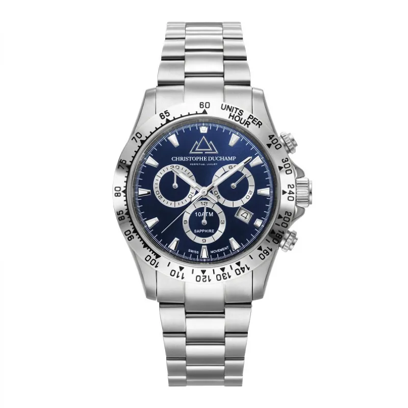 Christophe Duchamp Grand Mont CD7101-4 Heren Horloge 42mm 10 ATM made by Watch2Day