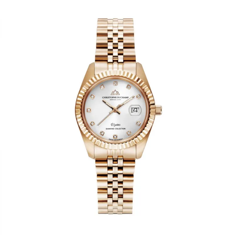 Christophe Duchamp Diamond Elysees CD7201-2 dames Horloge 33mm 5ATM sold by Watch2Day