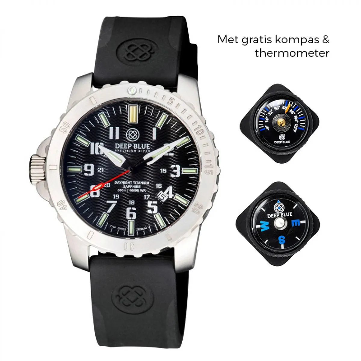 Deep Blue Daynight Titanium Tritium 100 Silicon 45mm 30 ATM sold by Watch2Day product image thumbnail 2