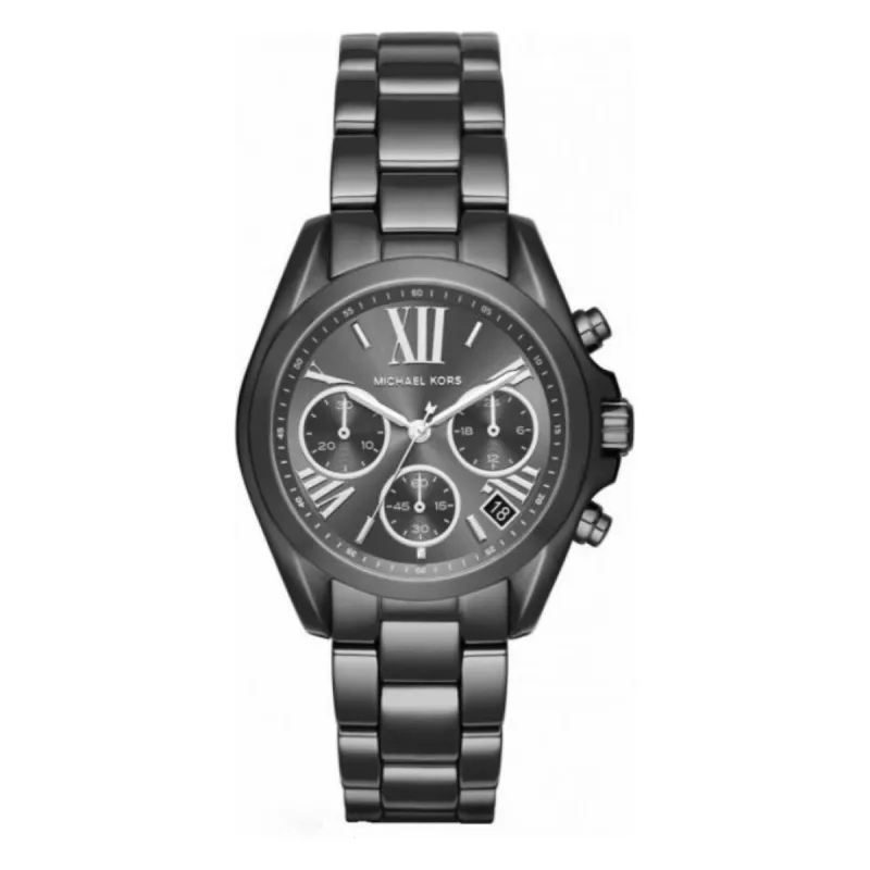 Michael Kors Lexington Chronograph 36mm staal Zwart  | MK6249 sold by Watch2Day