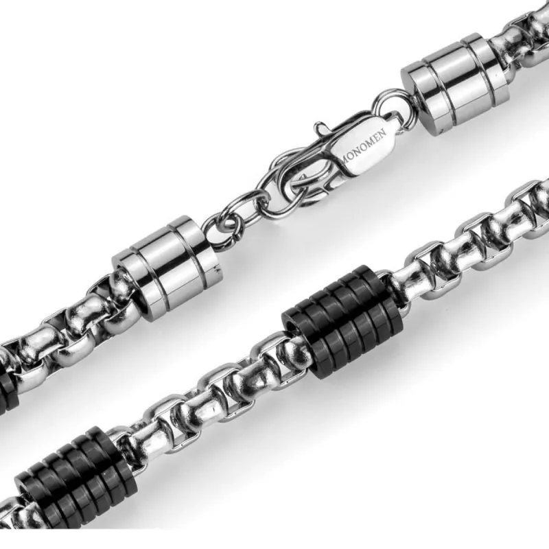 Monomen MM10855SSB Armband Heren Stainless steel 60 mm inner diameter made by Watch2Day