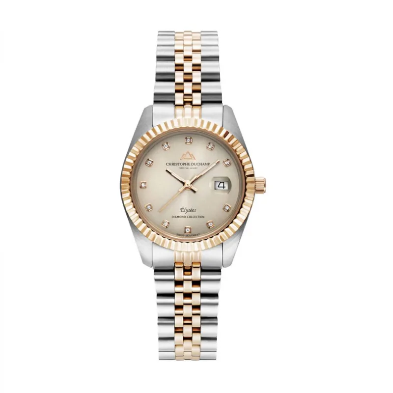Christophe Duchamp Diamond Elysees CD7201-1 dames Horloge 33mm 5ATM sold by Watch2Day