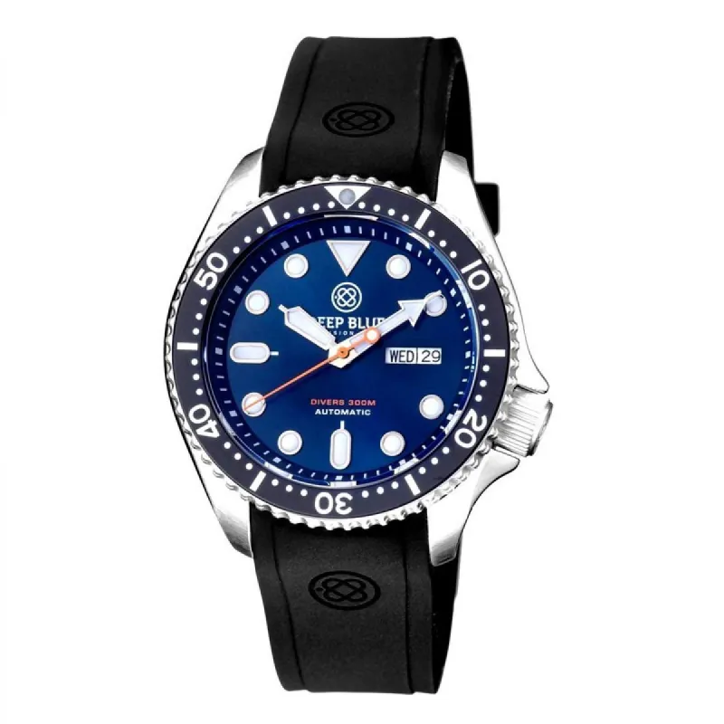 Deep Blue Watches MILBLKSLUESIL Heren Horloge Automatic 44mm 300M sold by Watch2Day