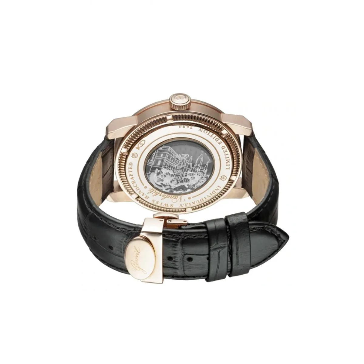 Gevril Men's Vanderbilt Silver Dial Calfskin Leather Watch 2694S Heren Horloge sold by Watch2Day product image thumbnail 3