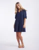 Pretty Tunic Dress - Navy sold by White & Co