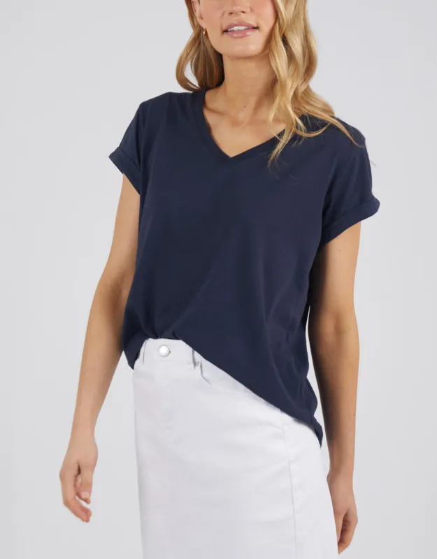 Manly Vee Tee - Navy sold by White & Co