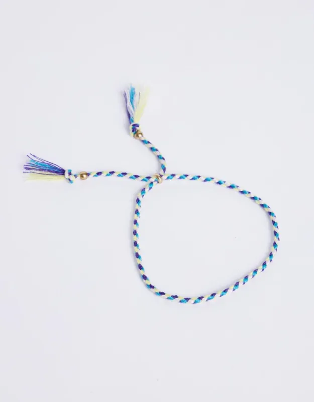 Thin Braided Bracelet - Purple sold by White & Co