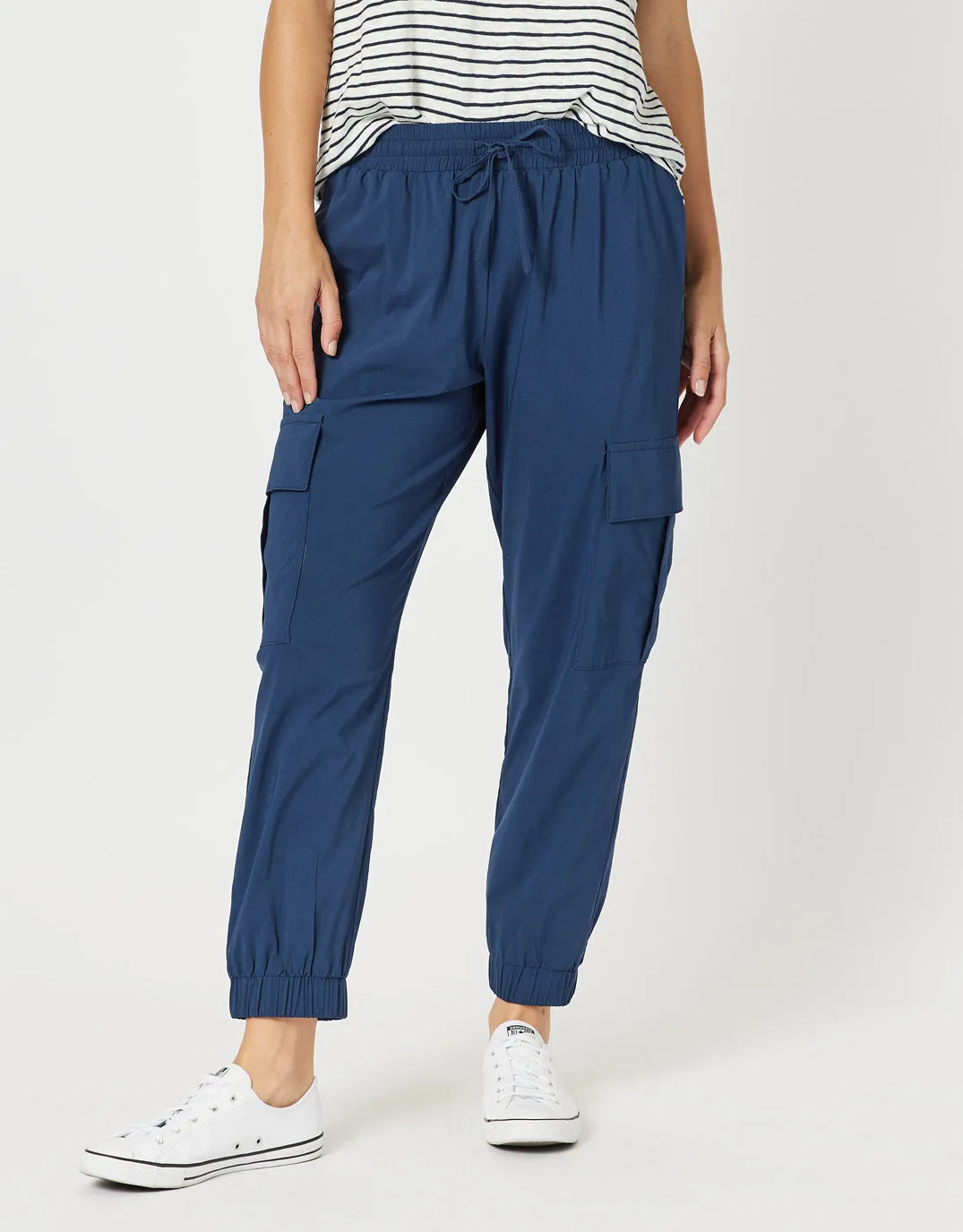 Parachute Cargo Pant - Navy sold by White & Co