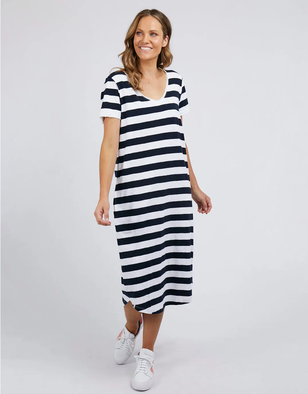 Maeve Stripe Midi Dress - Navy/White Stripe sold by White & Co product image thumbnail 3