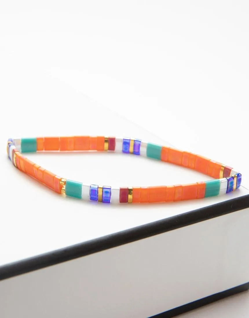 Corfu Bracelet - Coral sold by White & Co