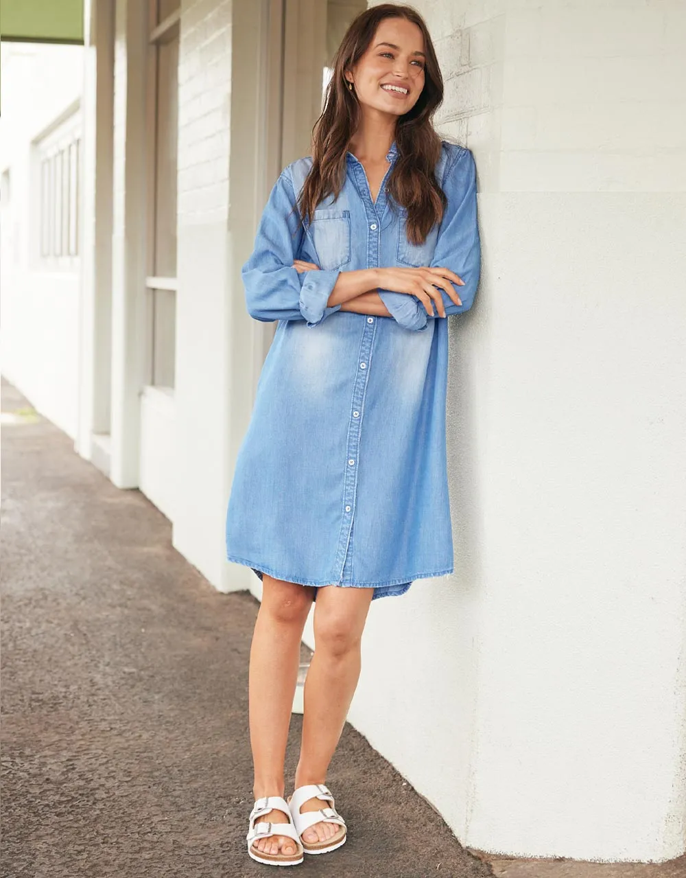 Cleo Vintage Dress - Denim sold by White & Co product image thumbnail 3