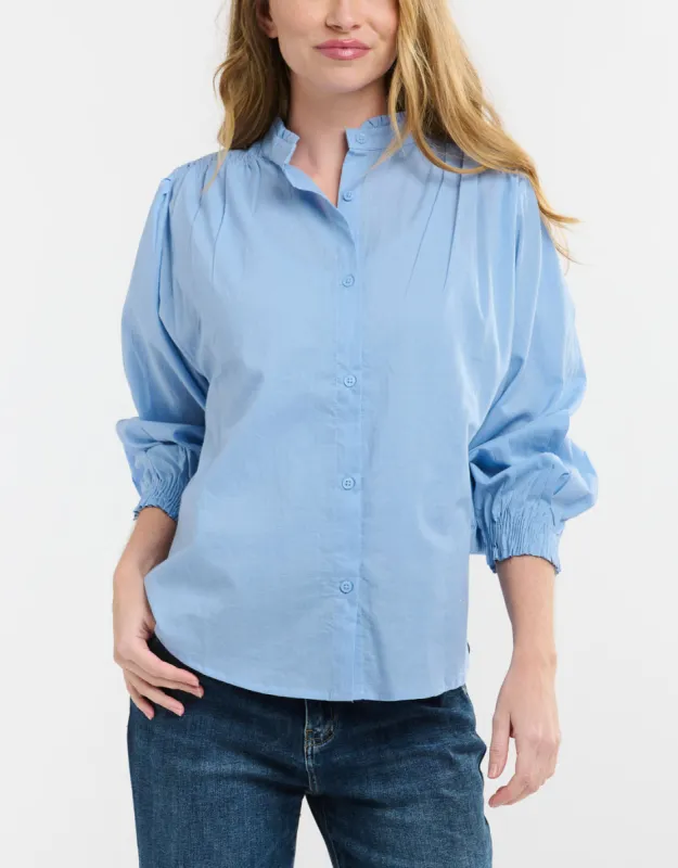 Clara Shirt - Sky Blue sold by White & Co