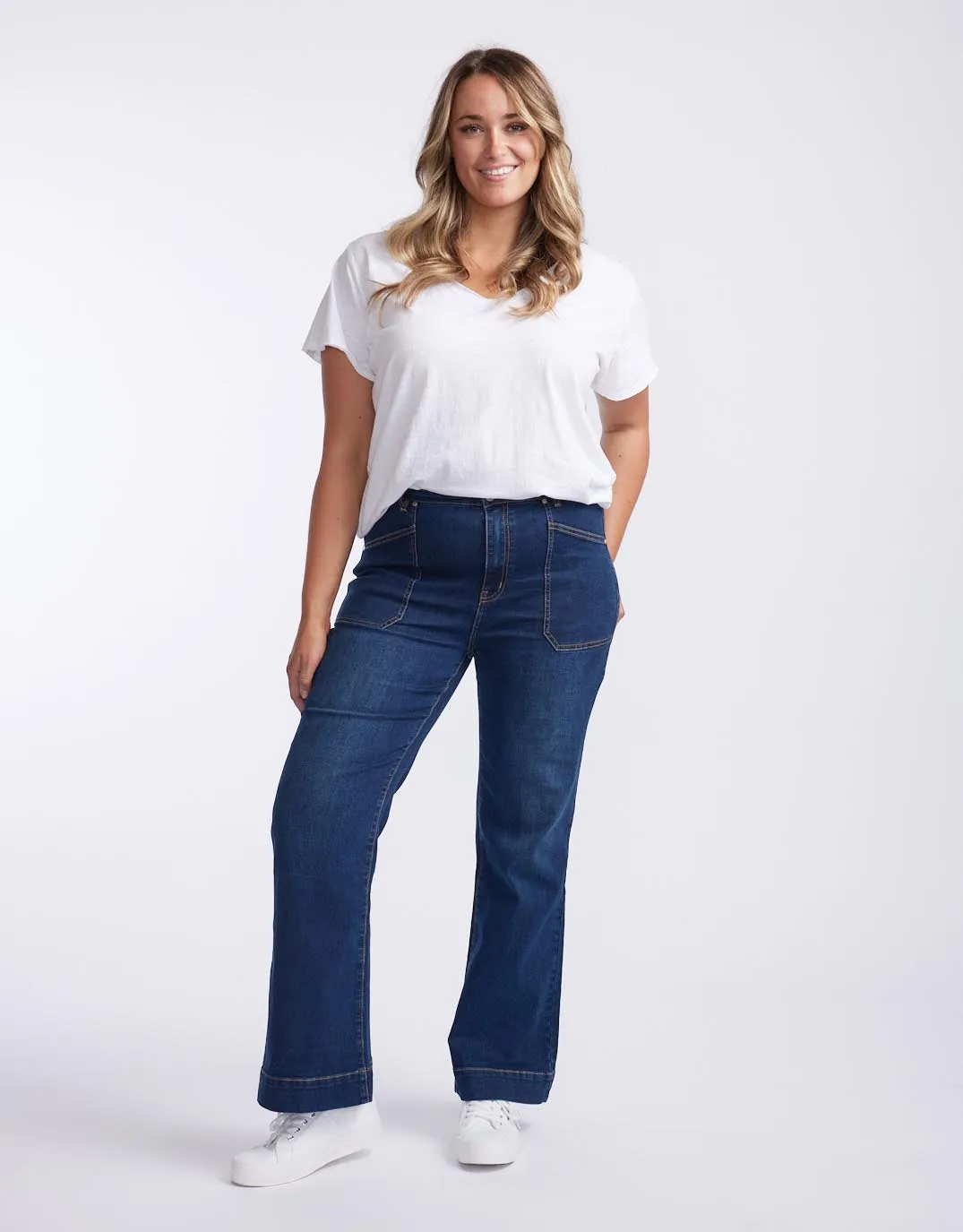Jayne Wide Leg Jean - Indigo sold by White & Co product image thumbnail 4