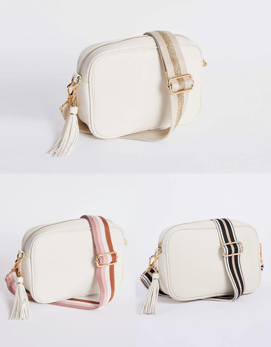 Zoe Crossbody Bag - Ecru/Natural/Gold sold by White & Co product image thumbnail 2