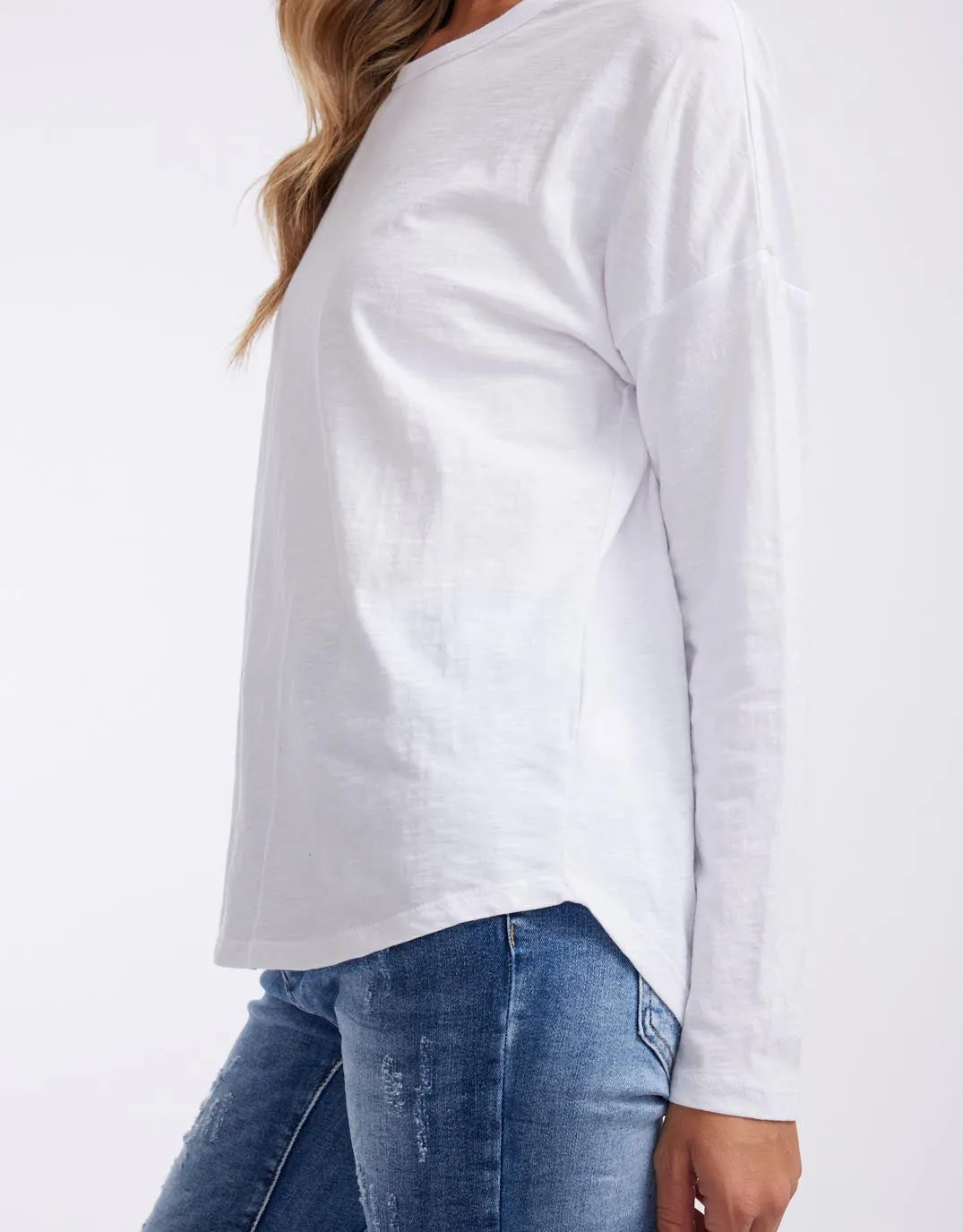 Stella Relaxed Long Sleeve Tee - White sold by White & Co product image thumbnail 5