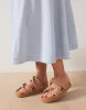 Mim Leather Slides - Light Tan sold by White & Co