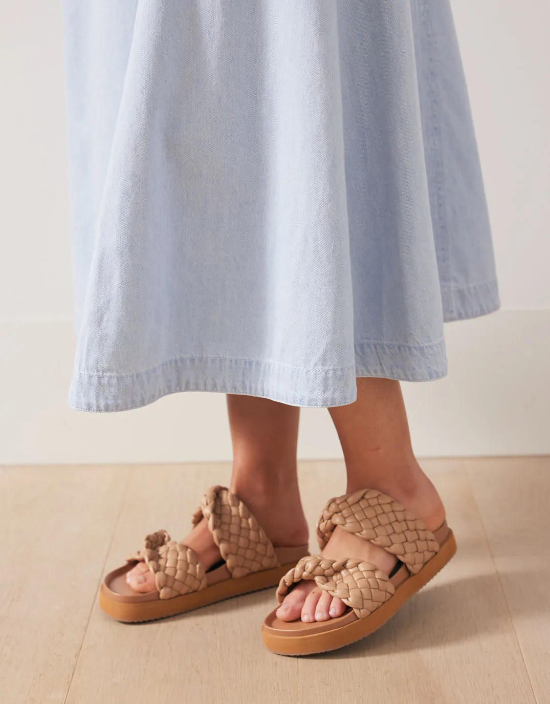 Mim Leather Slides - Light Tan sold by White & Co product image thumbnail 2