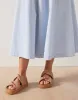 Mim Leather Slides - Light Tan sold by White & Co