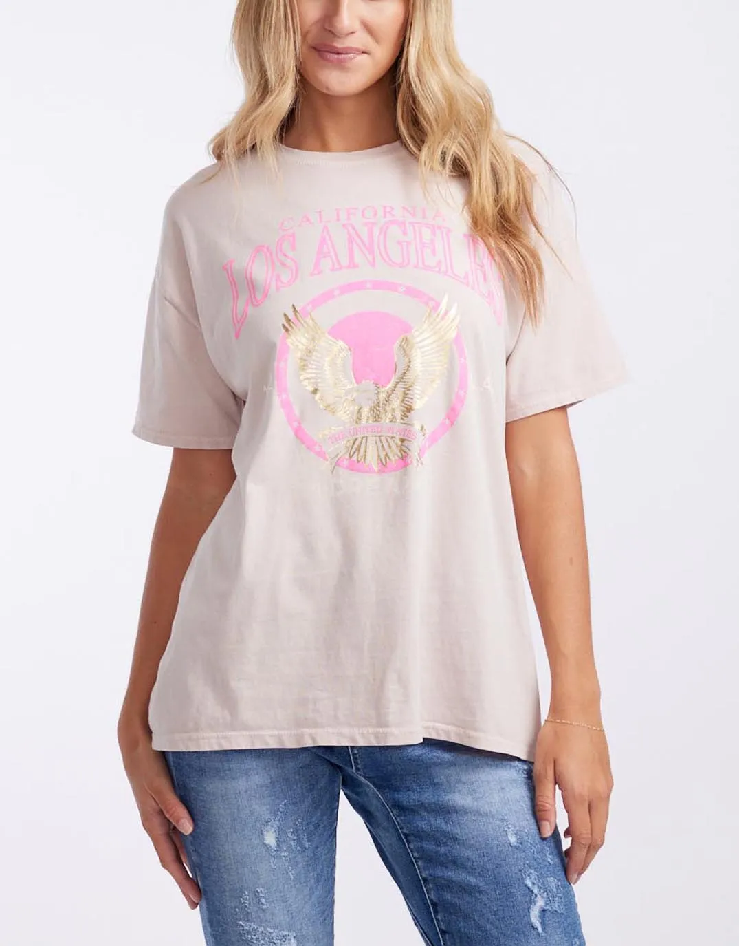 L.A. Tee - Light Pink sold by White & Co