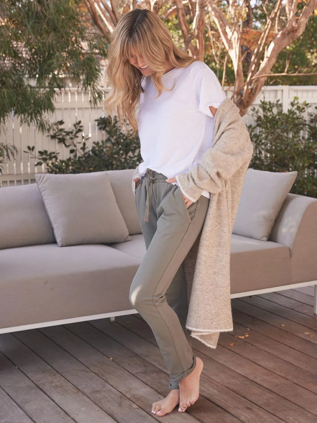 Off Duty Jogger - Washed Khaki sold by White & Co product image thumbnail 2