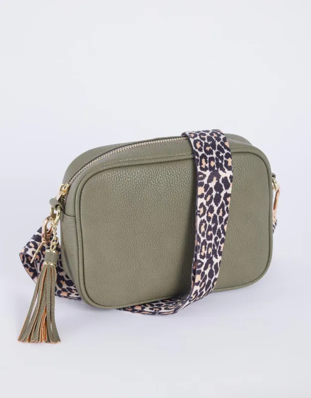 Zoe Crossbody Bag - Khaki/Tan Leopard sold by White & Co