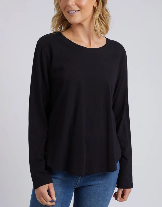 Everyday Long Sleeve Tee - Black sold by White & Co