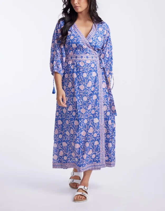 Paisley Wrap Maxi Dress - Blue sold by White & Co