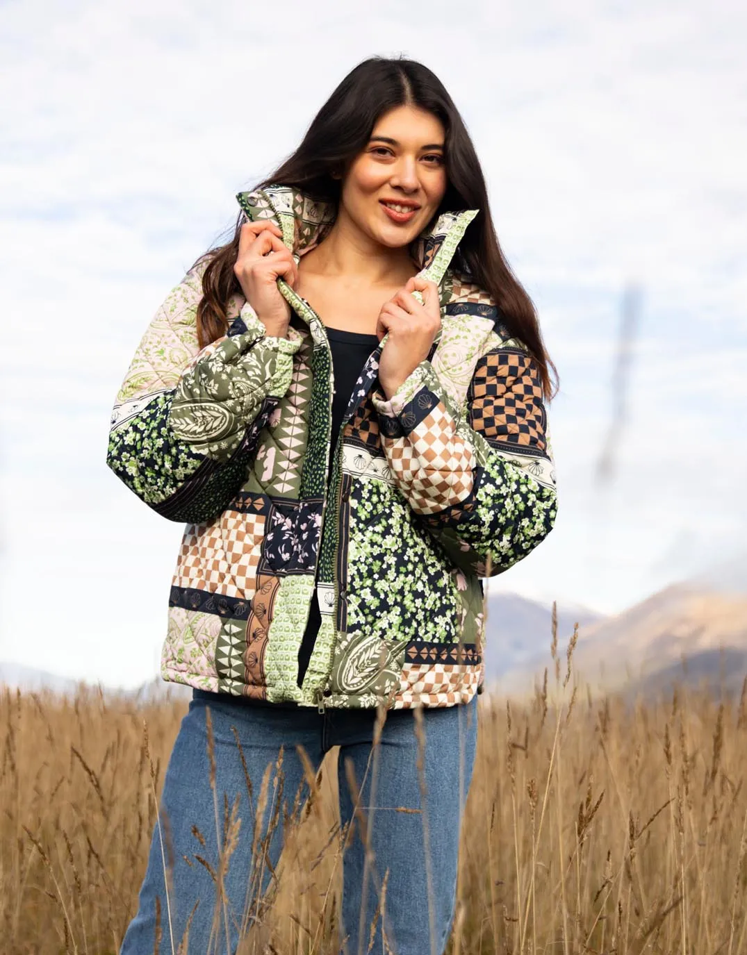 Vetiver Patchwork Jacket - Patchwork Print sold by White & Co product image thumbnail 2