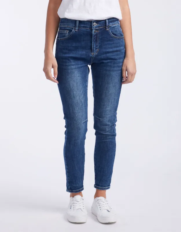 Emma Stretch Jean - Dark Denim sold by White & Co