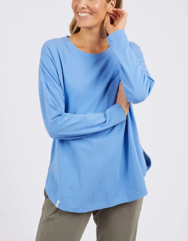 Society Long Sleeve Tee - Cerulean Blue sold by White & Co