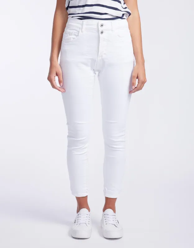 Emma Stretch Jean - White sold by White & Co