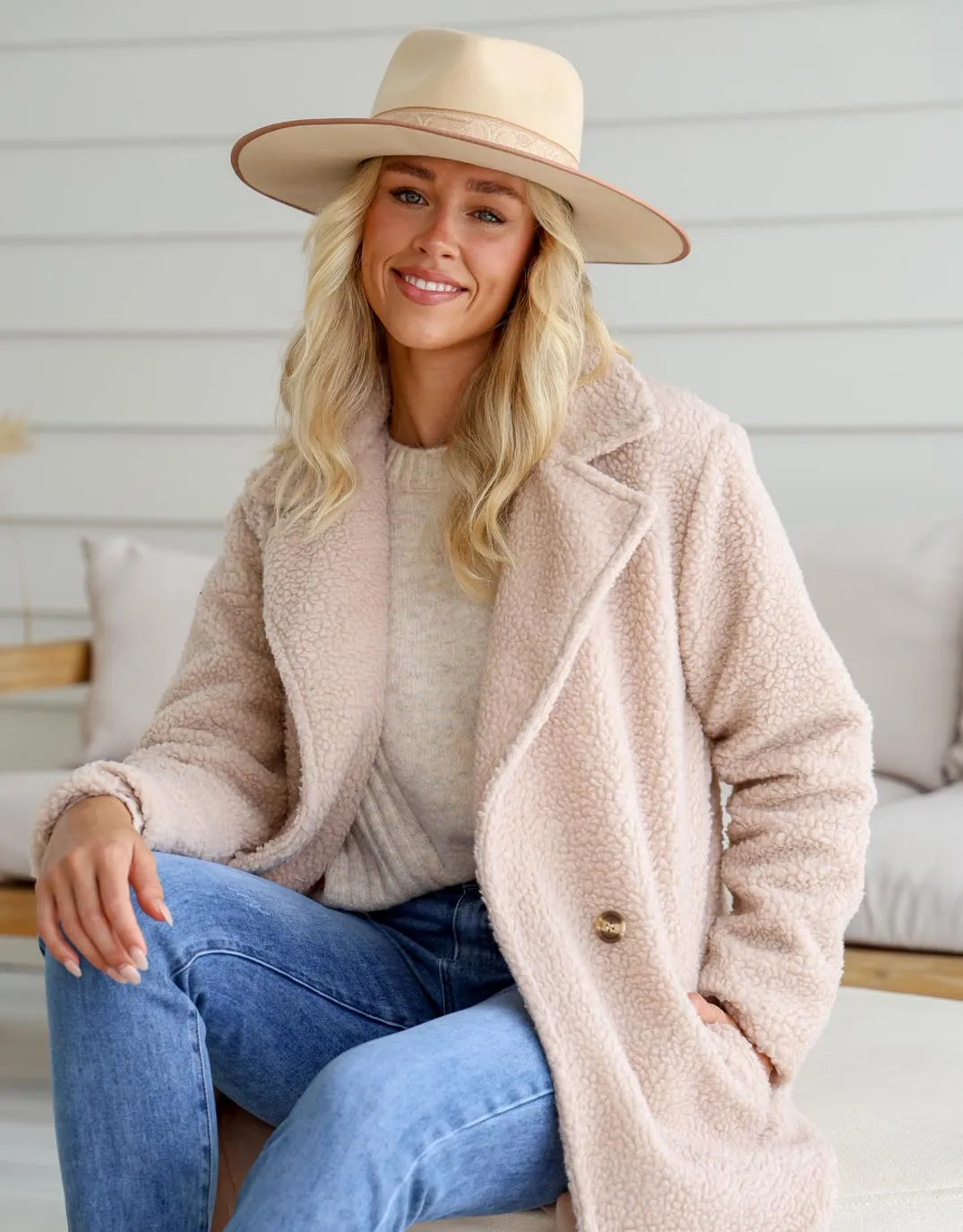 Boucle Coat - Natural sold by White & Co product image thumbnail 5