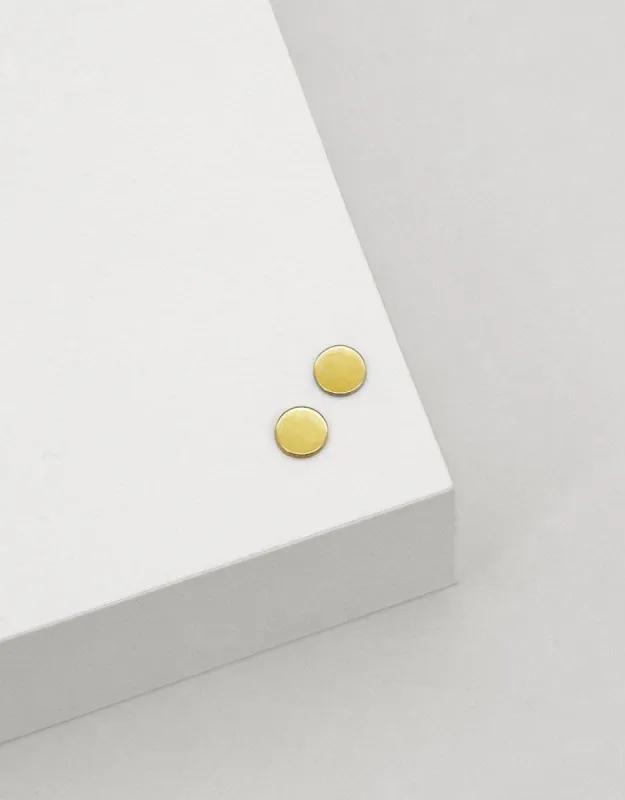 Disc Stud Earrings - Gold Plated sold by White & Co