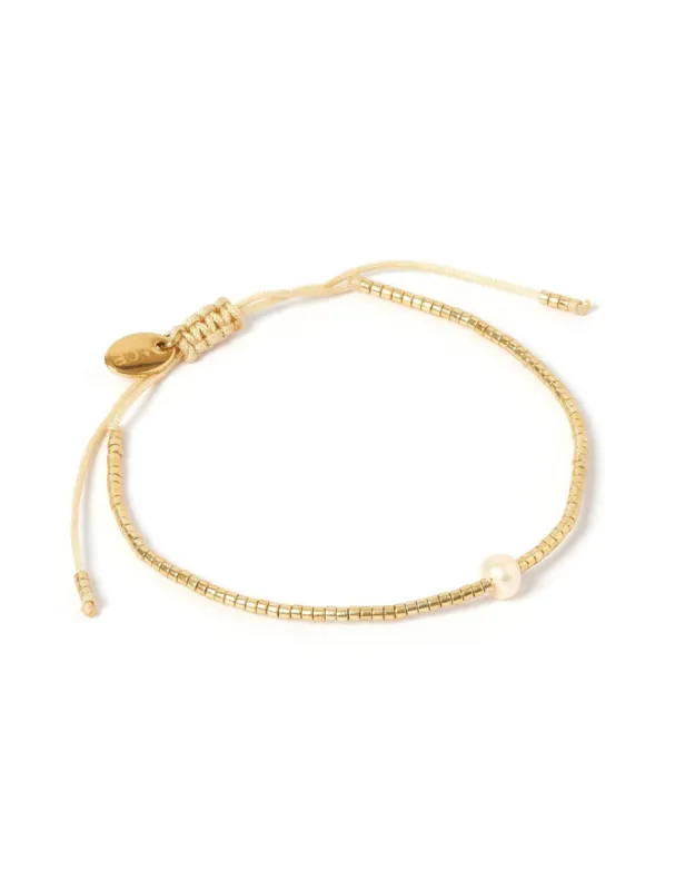 River Gold And Pearl Bracelet - Gold/Pearl sold by White & Co