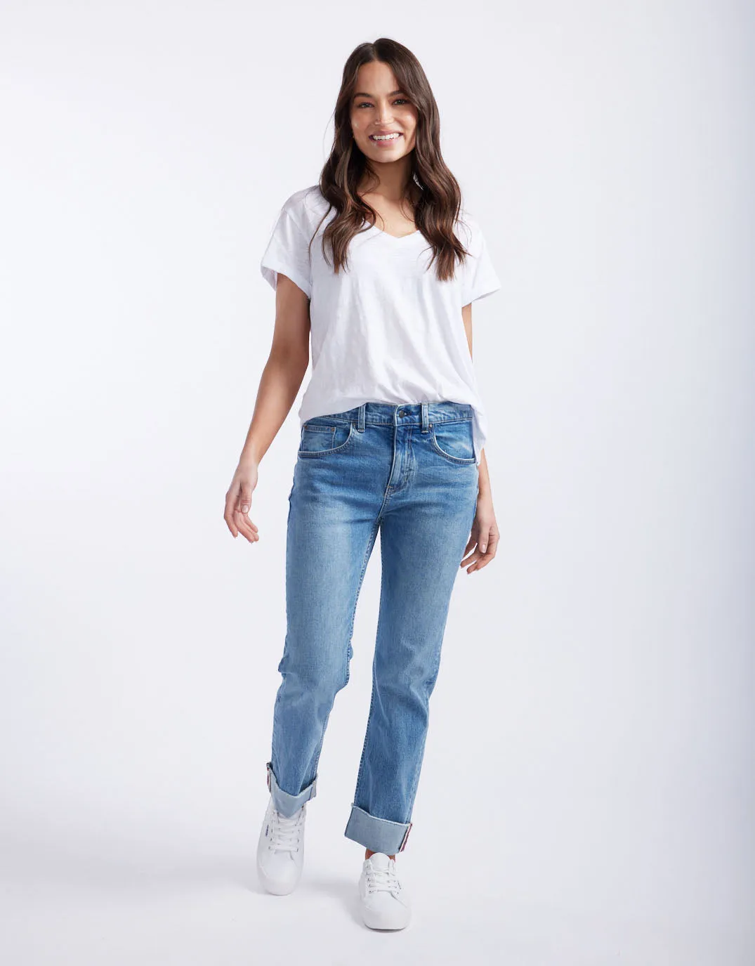 Turn Back V Neck T-Shirt - White sold by White & Co product image thumbnail 4