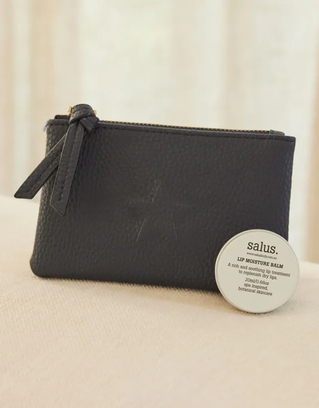 Navy Star Purse + Lip Balm sold by White & Co