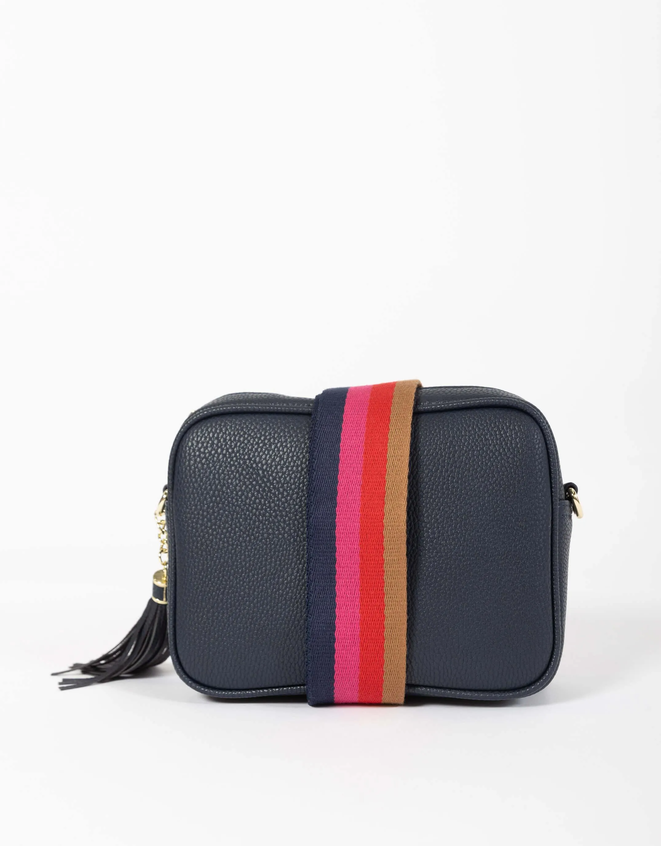 Zoe Crossbody Bag - Navy/Fuchsia Stripe sold by White & Co