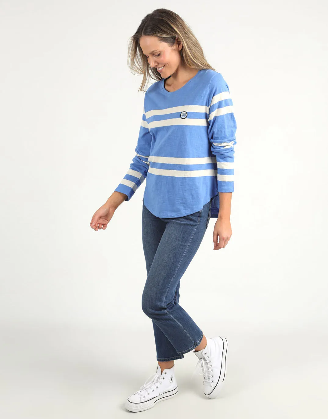 Allegra Long Sleeve Tee - Cerulean Blue sold by White & Co product image thumbnail 3
