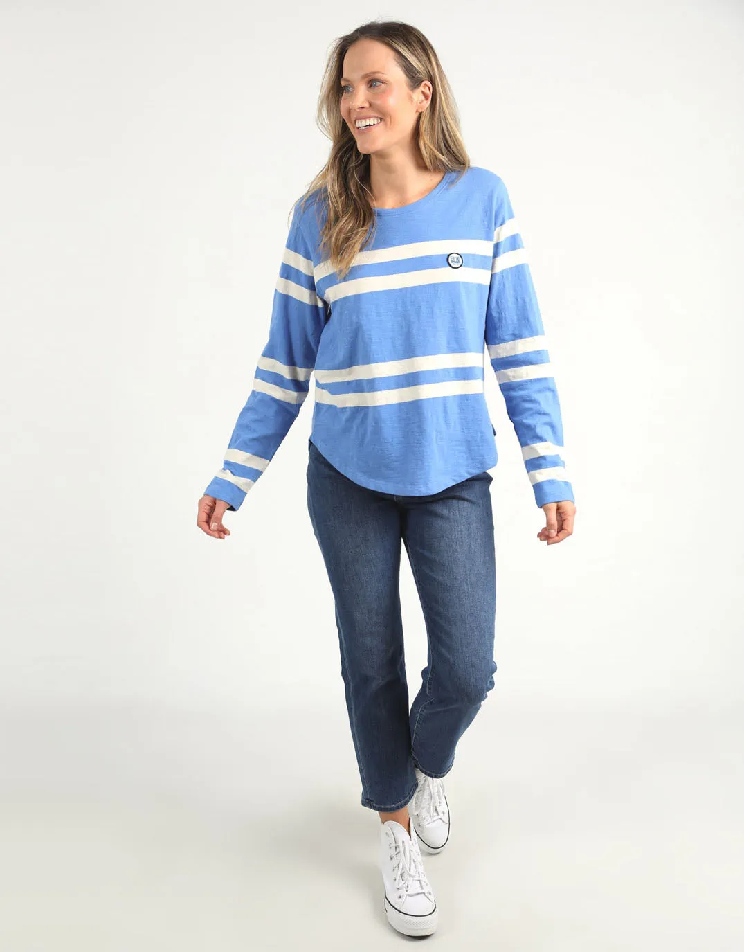 Allegra Long Sleeve Tee - Cerulean Blue sold by White & Co product image thumbnail 2