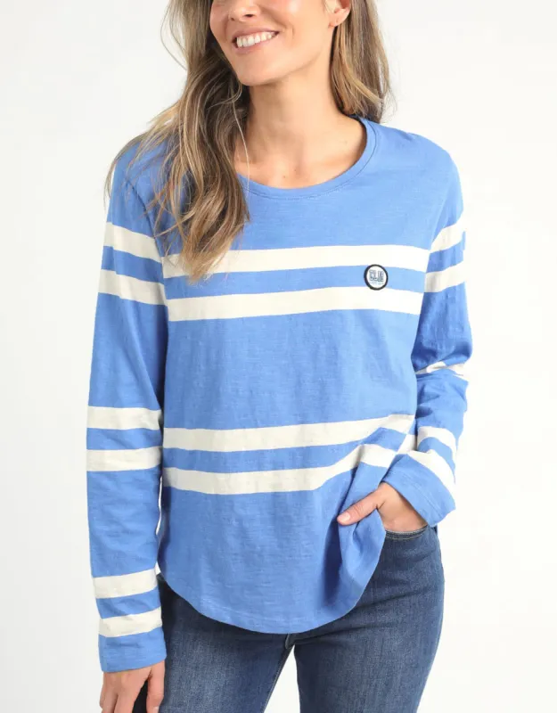 Allegra Long Sleeve Tee - Cerulean Blue sold by White & Co