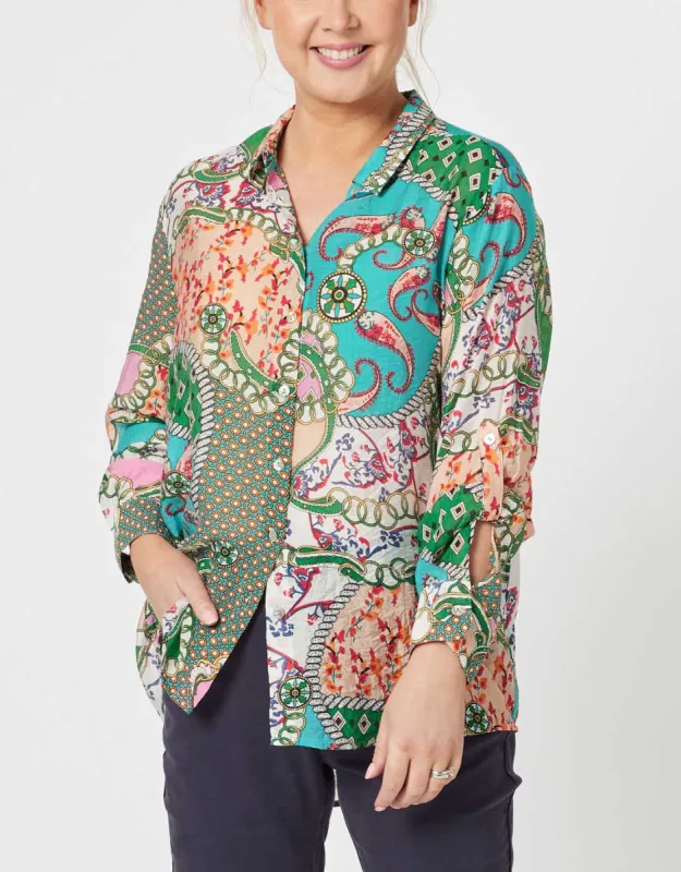 Miami Print Shirt - Multi sold by White & Co