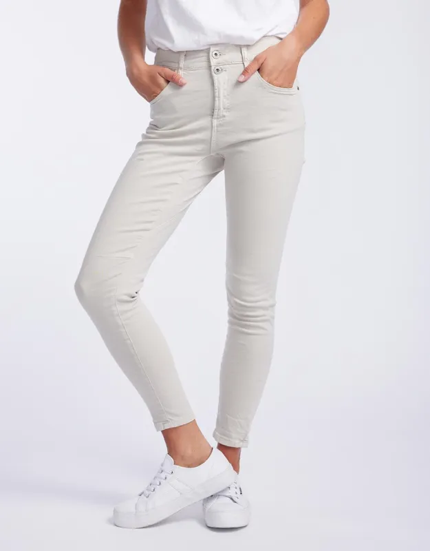 Emma Stretch Jean - Beige sold by White & Co