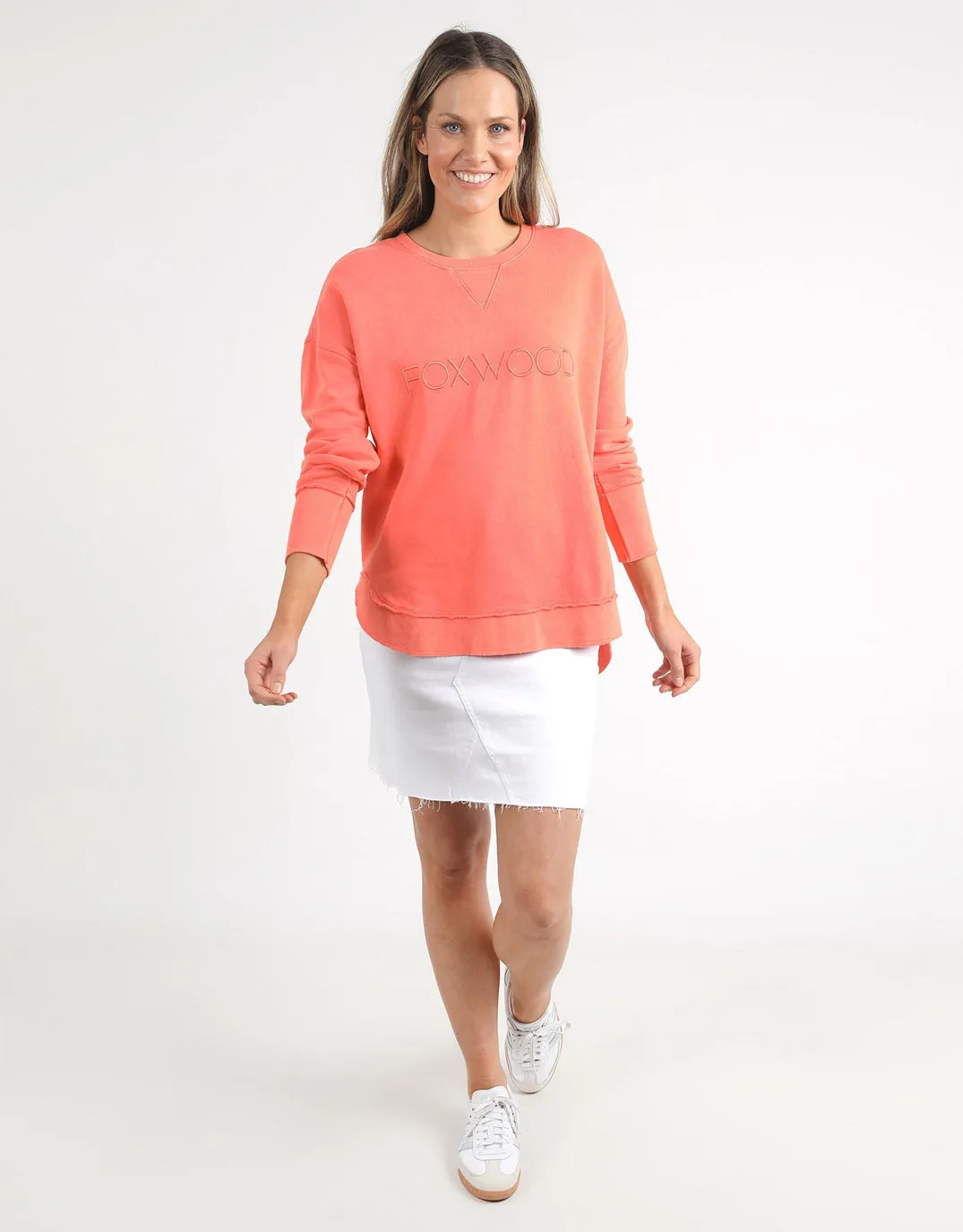 Simplified Crew - Neon Peach sold by White & Co product image thumbnail 2