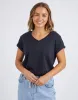 Manly Vee Tee - Black sold by White & Co
