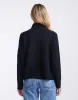 Montreal Mock Neck Knit Jumper - Black/White sold by White & Co