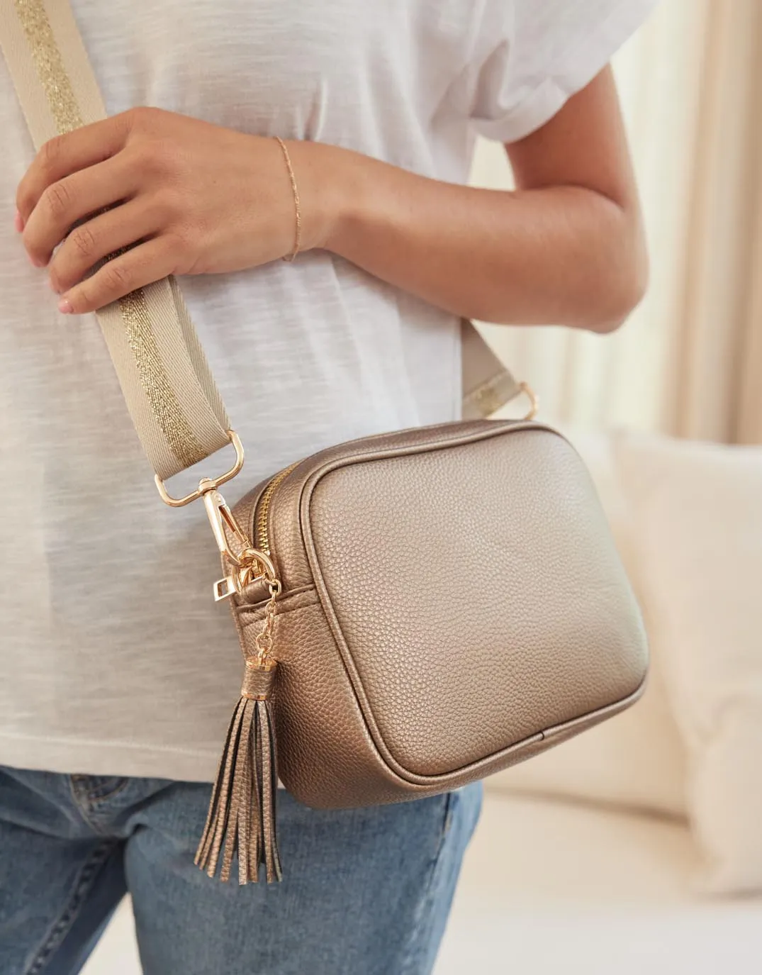 Zoe Crossbody Bag - Gold sold by White & Co product image thumbnail 3